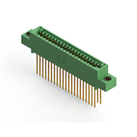 42 Position Female Connector Non Specified - Dual Edge Gold 0.100" (2.54mm) Green