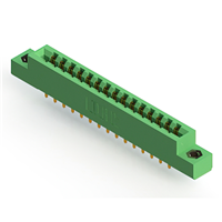 30 Position Femelle Connecteur Non spécifié - double bord Or 0,156 po (3,96mm) Vert