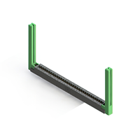 62 Position Female Connector Non Specified - Dual Edge Gold 0.156" (3.96mm) Black