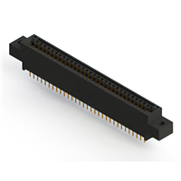 62 Position Female Connector Non Specified - Dual Edge Gold 0.100" (2.54mm) Black