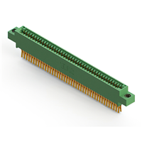 84 Position Female Connector Non Specified - Dual Edge Gold 0.100" (2.54mm) Green