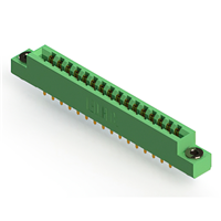 32 positionen Buchse Steckverbinder Nicht angegeben - Doppelkante Gold 0,156" (3,96mm) Grün