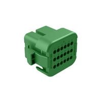 18 矩形连接器 - 外壳 插头 绿色