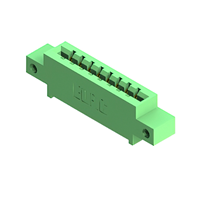 8 Position Female Connector Non Specified - Single Edge Gold 0.156" (3.96mm) Green