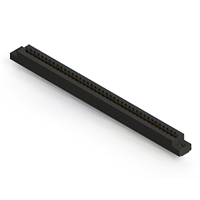 78 Position Female Connector Non Specified - Dual Edge Gold 0.156" (3.96mm) Black