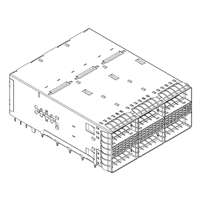 228（38 x 6） 位置 ZQSFP+ 带机架的插座，成组（2x3） 连接器 压配 通孔，直角