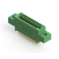 20 位置 母头 连接器 非指定 - 双边 镀金 0.100"（2.54mm） 绿色