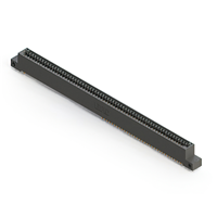 64 Position Female Connector Non Specified - Single Edge Gold 0.100" (2.54mm) Black