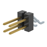 Connector kopstuk Opbouwmontage, rechte hoek 4 posities 0,100" (2,54mm)