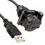 CBL USB2.0 A RCPT TO A PLG 1.65'
