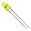 T-1-3^4 Diffused Yellow Round Domed-Top LED Radial