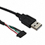 CBL ASY USB M-RECT 5P RCP 3.28'