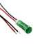 INDICATOR 6MM FIXED GRN 12V WIRE