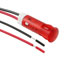 INDICATOR 6MM FIXED RED 12V WIRE
