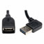 CBL USB2.0 A RCPT-A PLUG R/A 6'