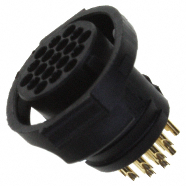 19 Position Circular Connector Plug, Female Sockets Solder Cup