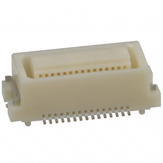 30 Position Connector Receptacle, Center Strip Contacts Surface Mount Gold