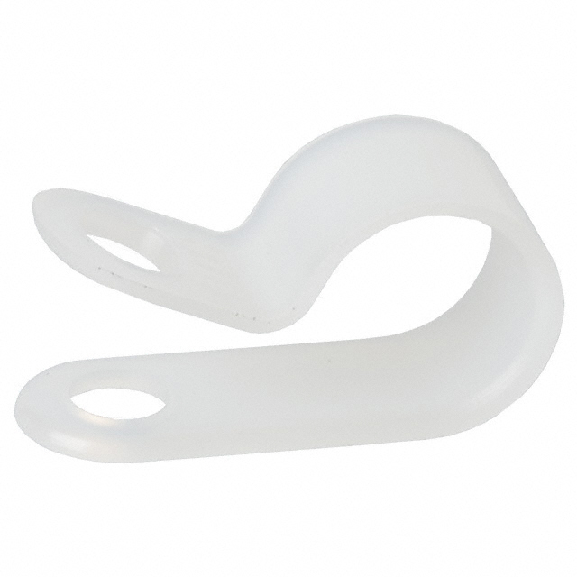 Cable Clamp, P-Type White Fastener 0.375