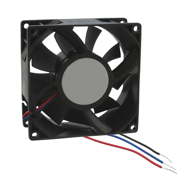 Fan Tubeaxial 12VDC Square - 92mm L x 92mm H Ball 127.3 CFM (3.56m3/min) 3 Wire Leads