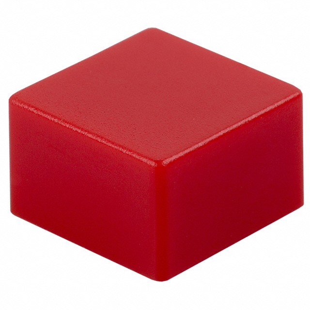 Square Tactile Switch Cap Red Slip On