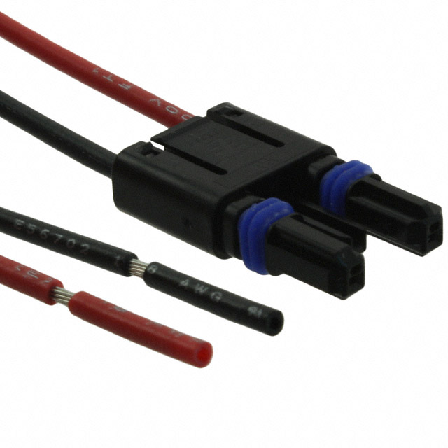 SSL Cable Assembly Plug, 2 Position To Wire Leads Black 4.00
