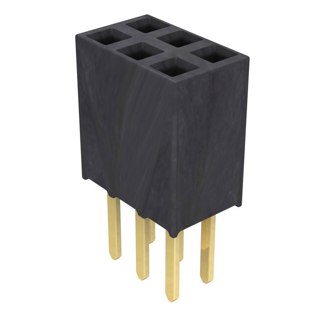 6 Position Receptacle Connector 0.100 (2.54mm) Through Hole Gold