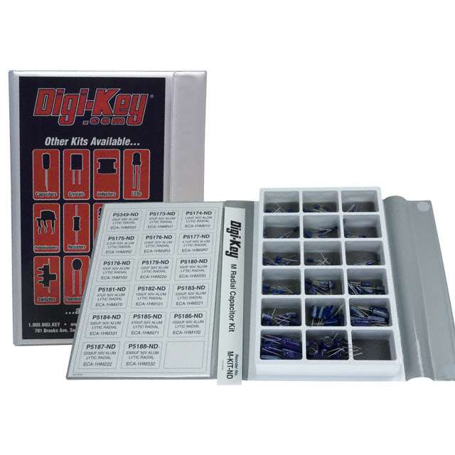 Aluminum Capacitor Kit 0.33μF ~ 3300μF 50V Through Hole 170 Pieces (17 Values - 10 Each)