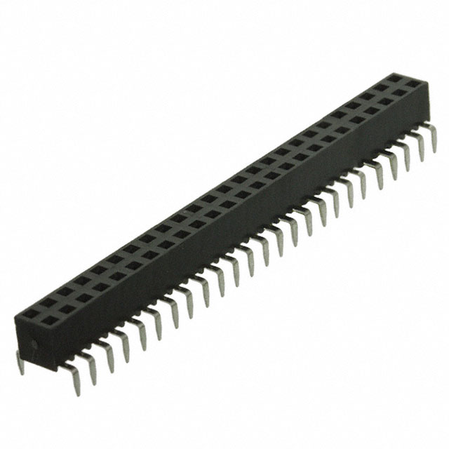 50 Position Receptacle, Bottom or Top Entry Connector 0.100