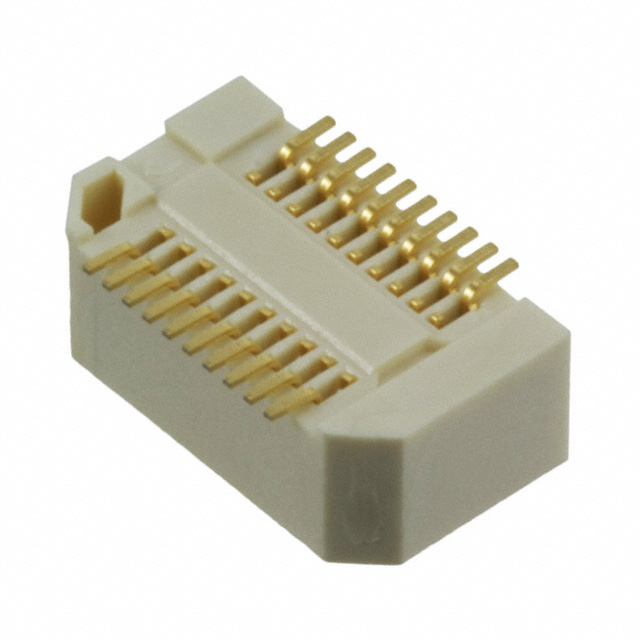 20 Position Connector Socket, Outer Shroud Contacts Surface Mount Gold