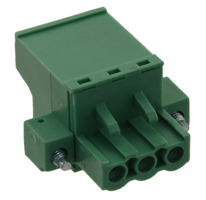3 Position Terminal Block Plug, Female Sockets 0.200