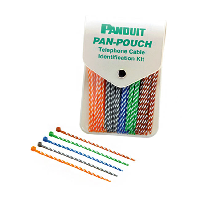 Cable Ties Circuit Protection Kit 250 Cable Ties (50 ea Blue, Brown, Green, Orange, and Slate with White Stripe)