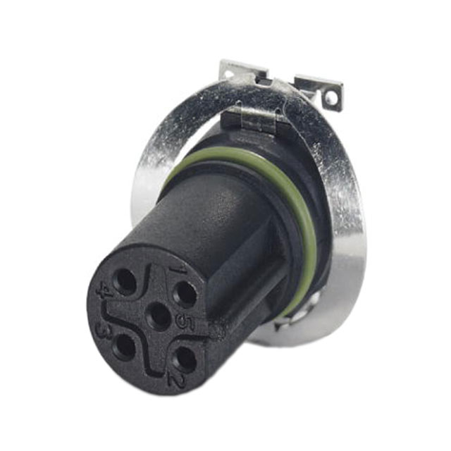 5 Position Circular Connector Insert, Female Sockets Solder