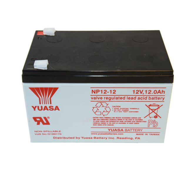 NP7-12  Yuasa Rechargeable Battery, Lead-Acid, 12V, 7Ah, Blade