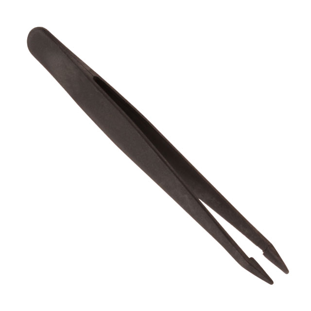 Tweezers Acid Resistant, Anti-Magnetic, ESD Safe, Heat Resistant Flat Rounded 2A 4.53