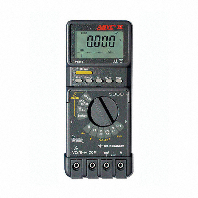 Auto True RMS Handheld Digital (DMM) Multimeter 5.0 Digit LCD, Bar Graph Display Voltage, Current, Resistance, Capacitance, Frequency Continuity, Diode Test Function Features Auto Off, Data Logging (RS-232)
