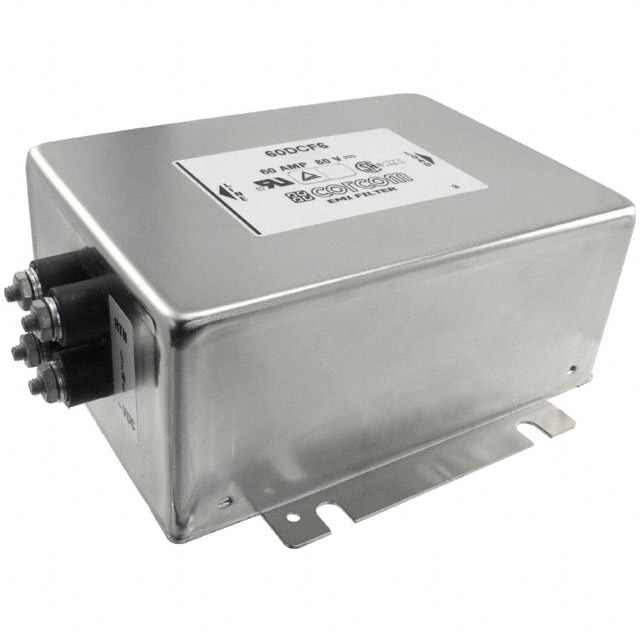 DC EMC/EMI Line Filter 60 A AC Single Stage Threaded Post (10-32)