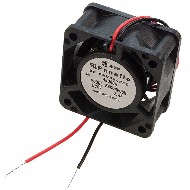 Fan Tubeaxial 5VDC Square - 40mm L x 40mm H Ball 6.7 CFM (0.188m3/min) 2 Wire Leads