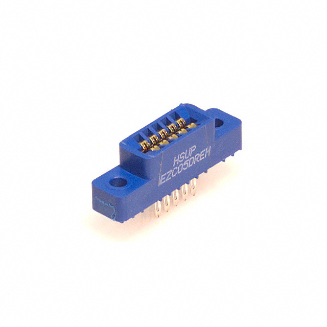 10 Position Female Connector Non Specified - Dual Edge Gold 0.100 (2.54mm) Blue