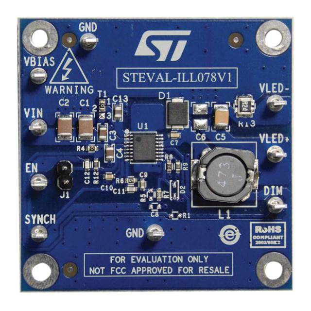 디바이스마트,MCU보드/전자키트 > 디스플레이 > LED 평가기판(디지키),,STEVAL-ILL078V1,EVAL BOARD LED6000 1A LED DVR / Digi-Key Part Number : 497-16089-ND