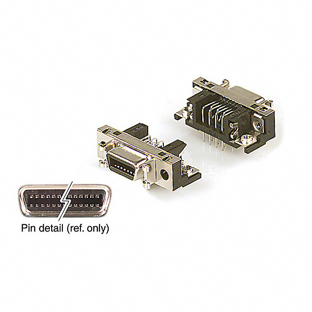 14 Position Receptacle Connector Miniature High Density (HD) Panel Mount, Through Hole, Right Angle Solder