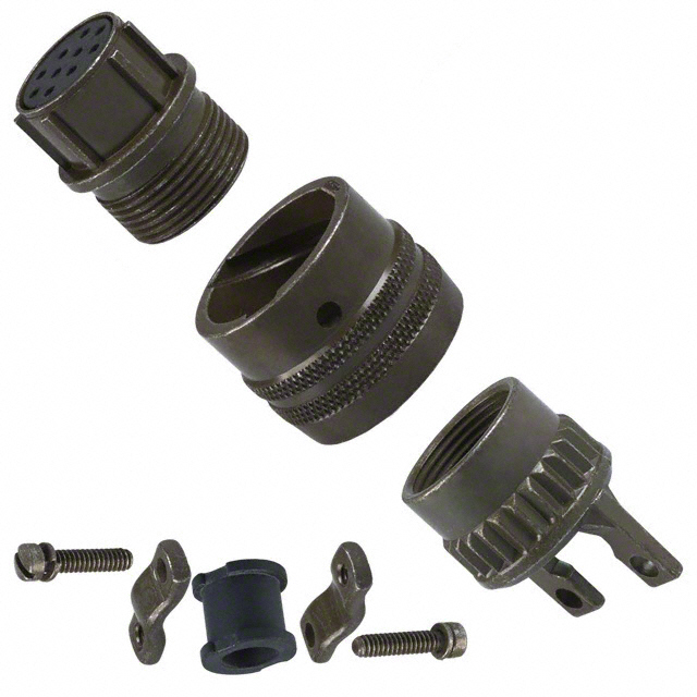 10 Position Circular Connector Plug, Female Sockets Solder Cup