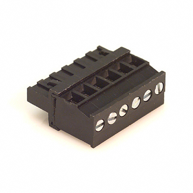 6 Position Terminal Block Plug, Female Sockets 0.200