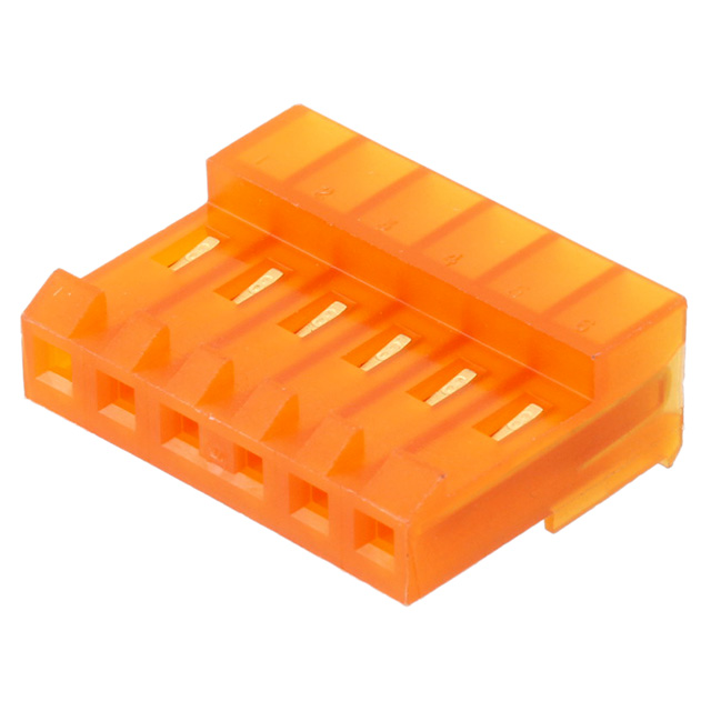 6 Position Rectangular Receptacle Connector IDC Gold 18 AWG