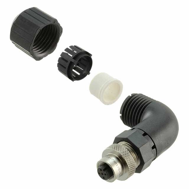 5 Position Circular Connector Plug, Female Sockets Solder Cup
