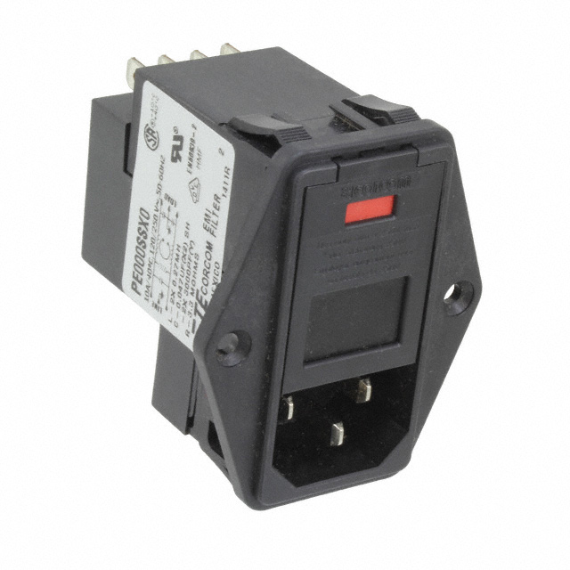 Power Entry Connector Receptacle, Male Blades - Module IEC 320-C14 Panel Mount, Flange
