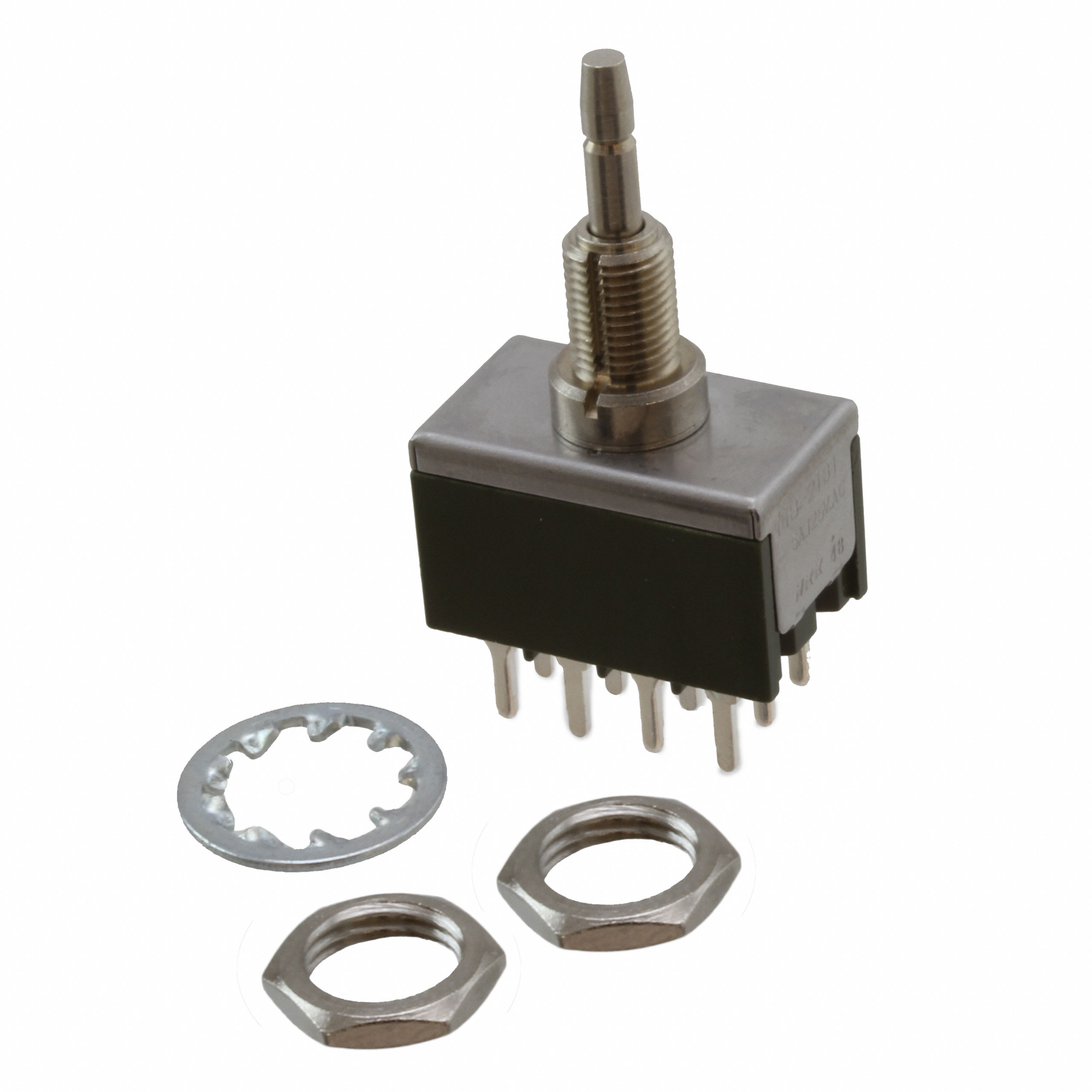 Pushbutton Switch 4PDT Standard Panel Mount, Rear