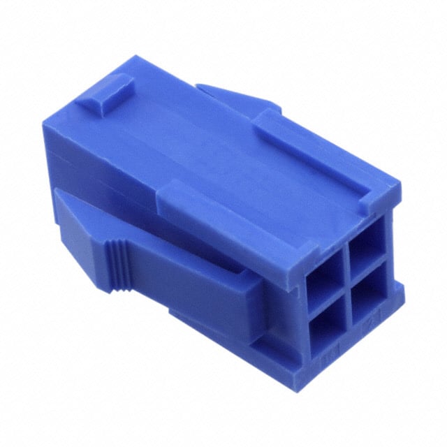 4 Rectangular Connectors - Housings Plug Blue 0.165 (4.20mm)