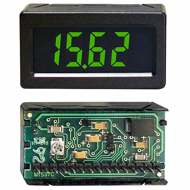 Voltmeter LCD - Black Characters, Green Backlight Display Through Hole