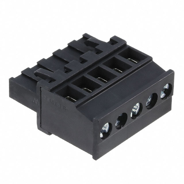 5 Position Terminal Block Plug, Female Sockets 0.197