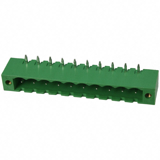 10 Position Terminal Block Header, Male Pins, Shrouded (4 Side) 0.200